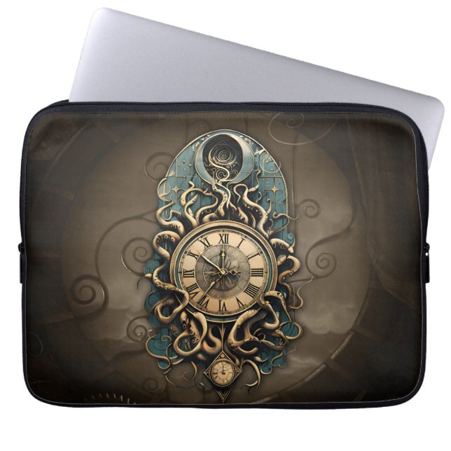 De mysterieuze steampunk beweging. laptop sleeve (Voorkant)