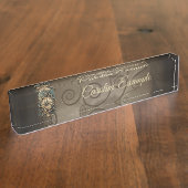 De mysterieuze steampunk-beweging naambordje (Zijkant)