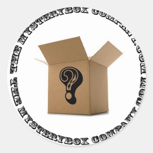 De Mystery Box Company ronde Ronde Sticker (Voorkant)