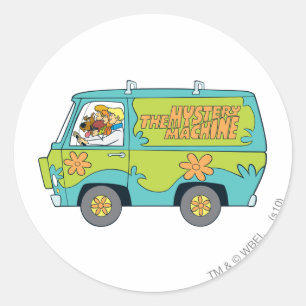 De Mystery Machine Linkerzijde Ronde Sticker