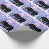 De Mystical Black Unicorn (laat het sneeuwen) Cadeaupapier (Hoek)