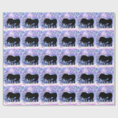 De Mystical Black Unicorn (laat het sneeuwen) Cadeaupapier (Vlak)