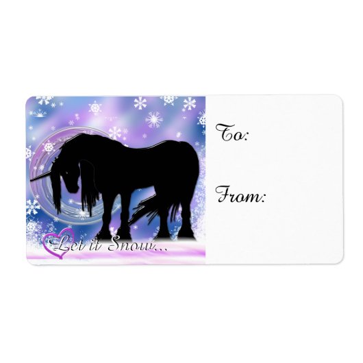 De Mystical Black Unicorn (laat het sneeuwen) Etiket (Voorkant)