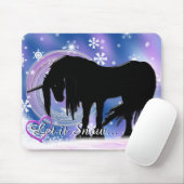 De Mystical Black Unicorn (laat het sneeuwen) Muismat (Met muis)