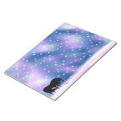 De Mystical Black Unicorn (laat het sneeuwen) Notitieblok (Schuin)