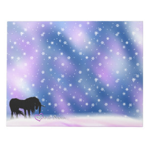 De Mystical Black Unicorn (laat het sneeuwen) Notitieblok