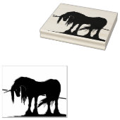 De Mystical Black Unicorn (lijn) Rubberstempel (Gestempeld)