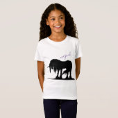 De Mystical Black Unicorn T-Shirt (Magisch) (Voorkant volledig)