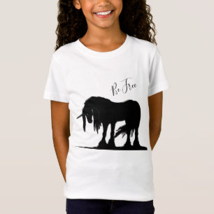 De Mystical Black Unicorn T-Shirt (vrij zijn)