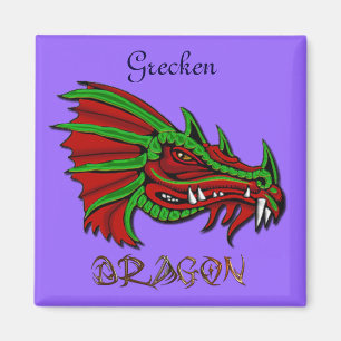 De Mystical Dragon Fantasy Art herken Magneet