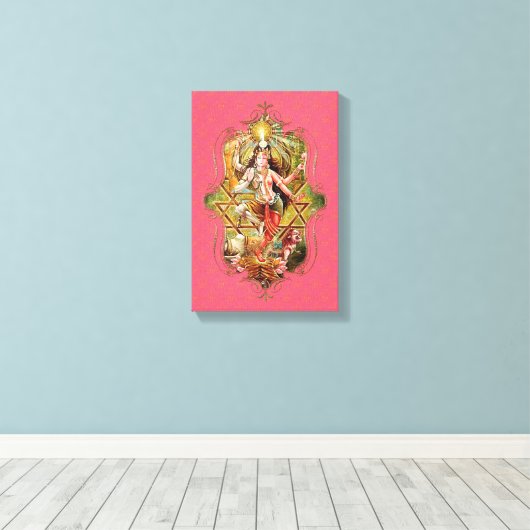 De mystiek van India 10 - omgepakt Canvas (Insitu (Houten vloer))