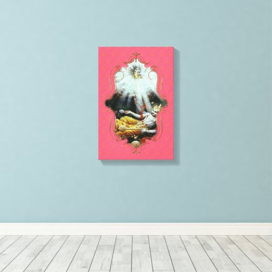 De mystiek van India 14 - omhulde canvas Afdruk (Insitu (Houten vloer))