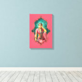 De mystiek van India 22 - omhulde canvas (Insitu (Houten vloer))