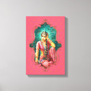 De mystiek van India 22 - omhulde canvas Afdruk