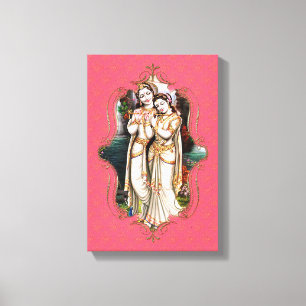 De mystiek van India 26 - omhulde canvas Afdruk