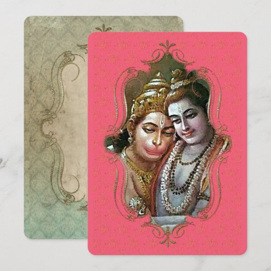 De mystiek van India 27 - Wenskaart Aankondiging (Voorkant / Achterkant)