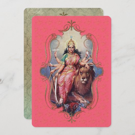 De mystiek van India 28 - Wenskaart Aankondiging (Voorkant / Achterkant)