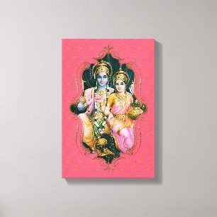 De mystiek van India 29 - omheind canvas Afdruk