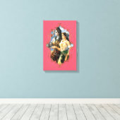 De mystiek van India 30 - omheind canvas Afdruk (Insitu (Houten vloer))