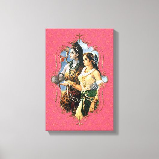 De mystiek van India 30 - omheind canvas Afdruk (Voorkant)