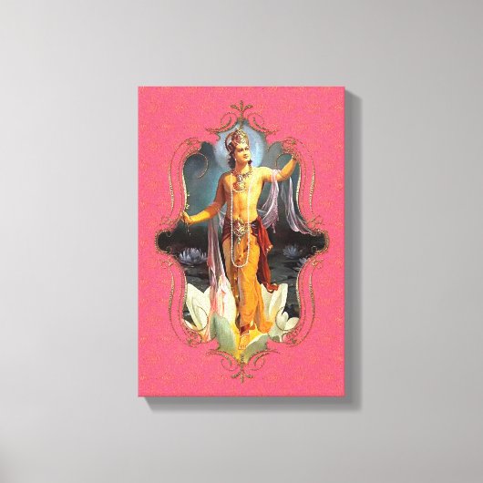 De mystiek van India 31 - omheind canvas Afdruk (Voorkant)