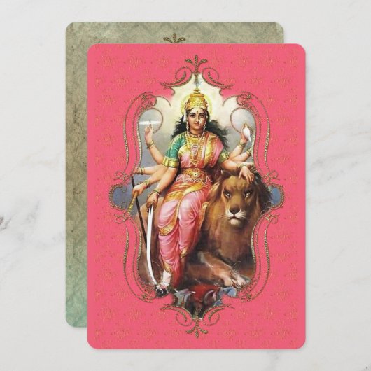 de mystiek van India 33 - Wenskaart Aankondiging (Voorkant / Achterkant)