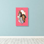 De mystiek van India 35 - omheind canvas (Insitu (Houten vloer))