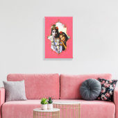 De mystiek van India 35 - omheind canvas (Insitu (Woonkamer))