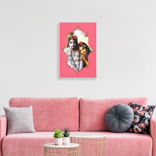 De mystiek van India 35 - omheind canvas (Insitu (Woonkamer))