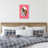 De mystiek van India 35 - omheind canvas Afdruk (Insitu (Slaapkamer))