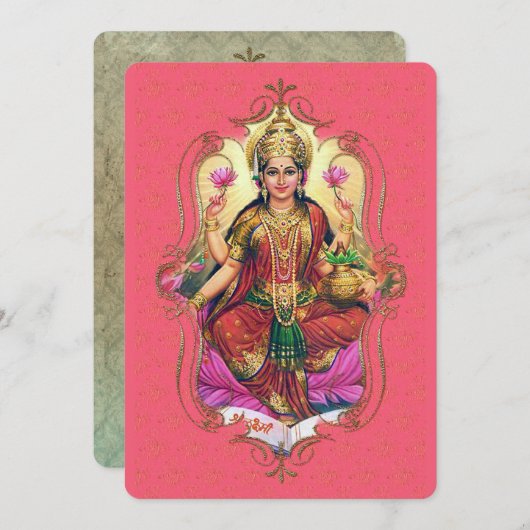 de mystiek van India 35 - Wenskaart Aankondiging (Voorkant / Achterkant)