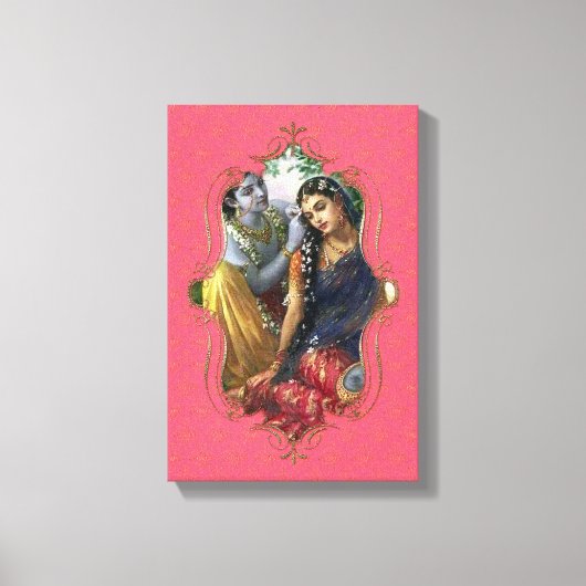 De mystiek van India 37 - omheind canvas Afdruk (Voorkant)