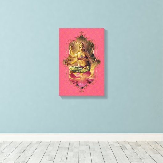 De mystiek van India 39 - omheind canvas Afdruk (Insitu (Houten vloer))