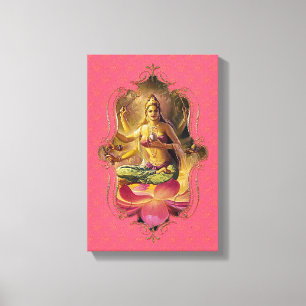 De mystiek van India 39 - omheind canvas Afdruk