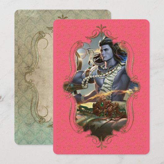 de mystiek van India 39 - Wenskaart Aankondiging (Voorkant / Achterkant)