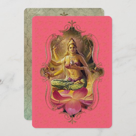 De mystiek van India 40 - Wenskaart Aankondiging (Voorkant / Achterkant)