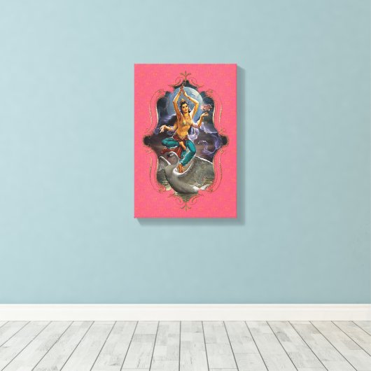 De mystiek van India 42 - omhulde canvas Afdruk (Insitu (Houten vloer))