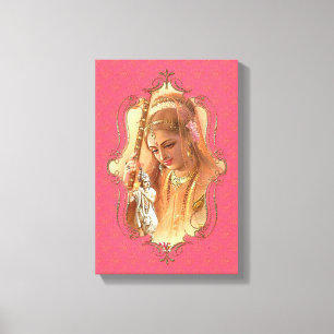 De mystiek van India 43 - omheind canvas Afdruk
