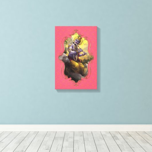 De mystiek van India 44 - omhulde canvas (Insitu (Houten vloer))