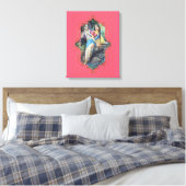 De mystiek van India 45 - omhulde canvas Afdruk (Insitu (Slaapkamer))