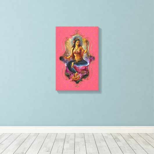 De mystiek van India 46 - omheind canvas (Insitu (Houten vloer))