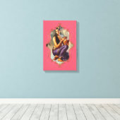 De mystiek van India 47 - omcirkeld Canvas Afdruk (Insitu (Houten vloer))