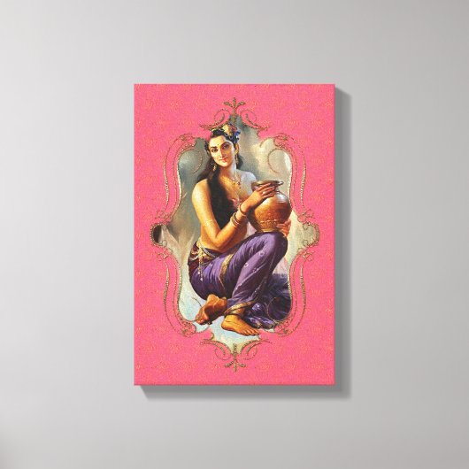 De mystiek van India 47 - omcirkeld Canvas Afdruk (Voorkant)