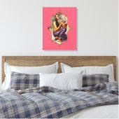 De mystiek van India 47 - omcirkeld Canvas Afdruk (Insitu (Slaapkamer))