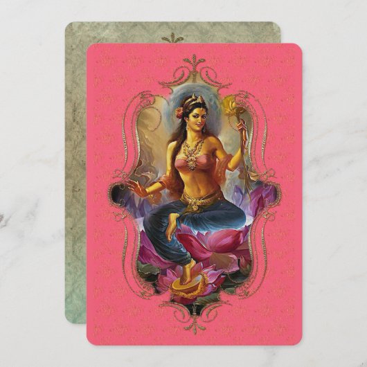 de mystiek van India 47 - Wenskaart Aankondiging (Voorkant / Achterkant)