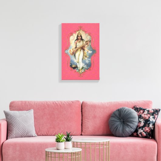 De mystiek van India 48 - omgepakt Canvas (Insitu (Woonkamer))