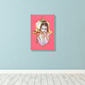 De mystiek van India 51 - omheind canvas Afdruk (Insitu (Houten vloer))