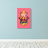 De mystiek van India 53 - omgepakt Canvas (Insitu (Houten vloer))