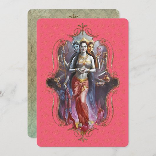 De mystiek van India 53 - Wenskaart Aankondiging (Voorkant / Achterkant)