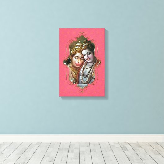 De mystiek van India 54 - omheind canvas (Insitu (Houten vloer))